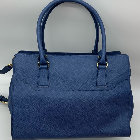 Authentic Salvatore Ferragamo Gancini blue Becky satchel - Picture 4 of 17